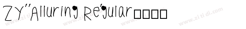 ZY Alluring Regular字体转换